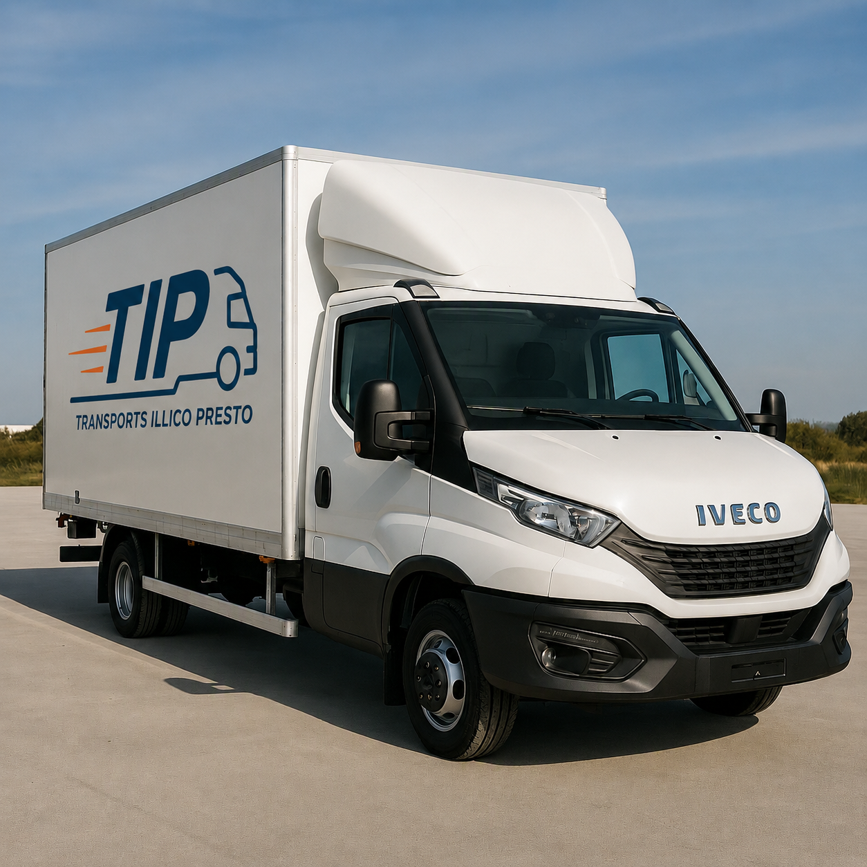 Camionnette de livraison de Transports Illico Presto